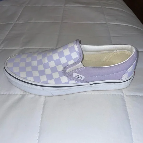 Vans Kids Slip-On Shoes - Purple Checkered - Picture 6 of 7